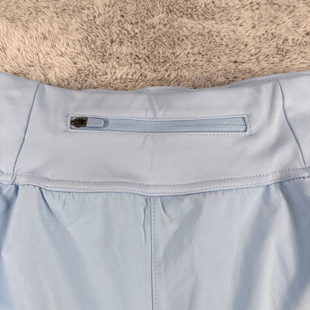 Goat USA Women's Woven Shorts Back Zip Pocket Performance Casual Blue Sz Large - Picture 4 of 8